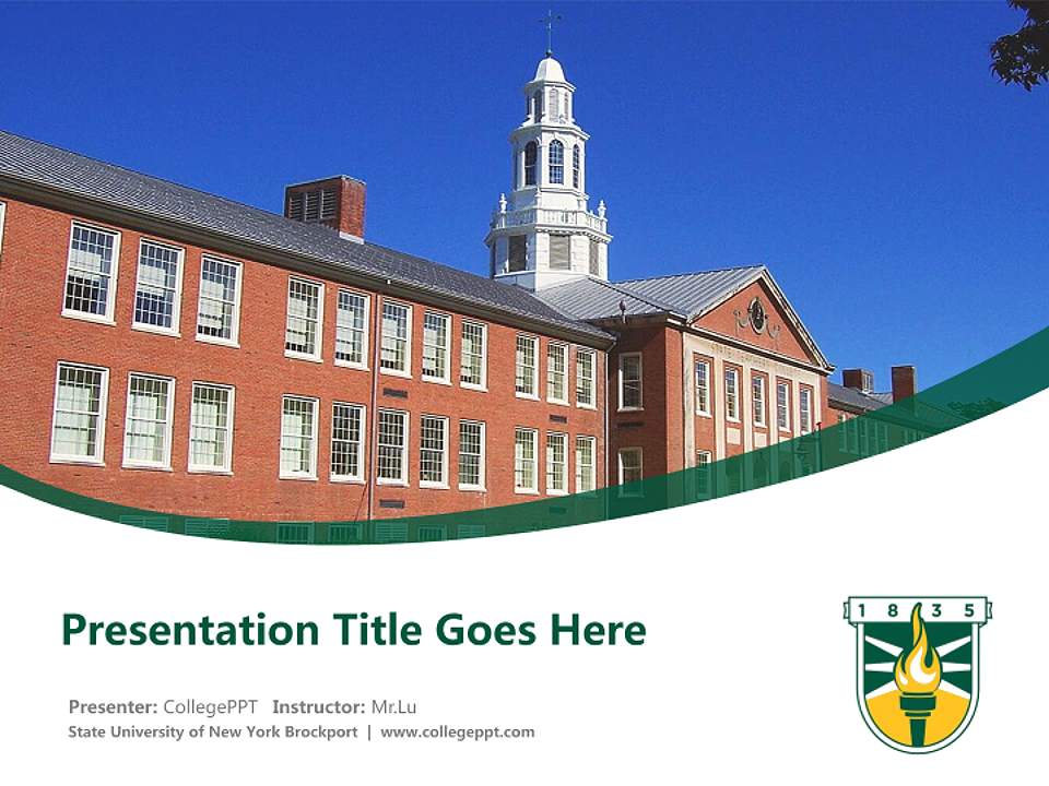 State University of New York Brockport Course/Courseware Creation PPT Template4:3 ratio PPT effect preview image5