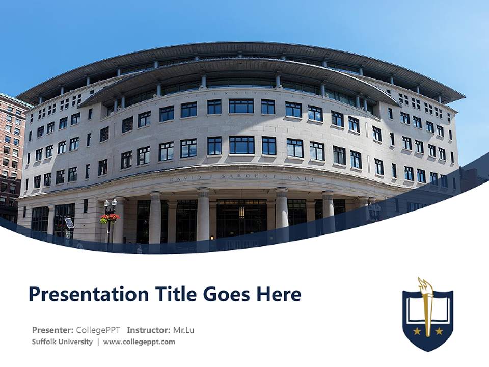 Suffolk University Course/Courseware Creation PPT Template4:3 ratio PPT effect preview image5