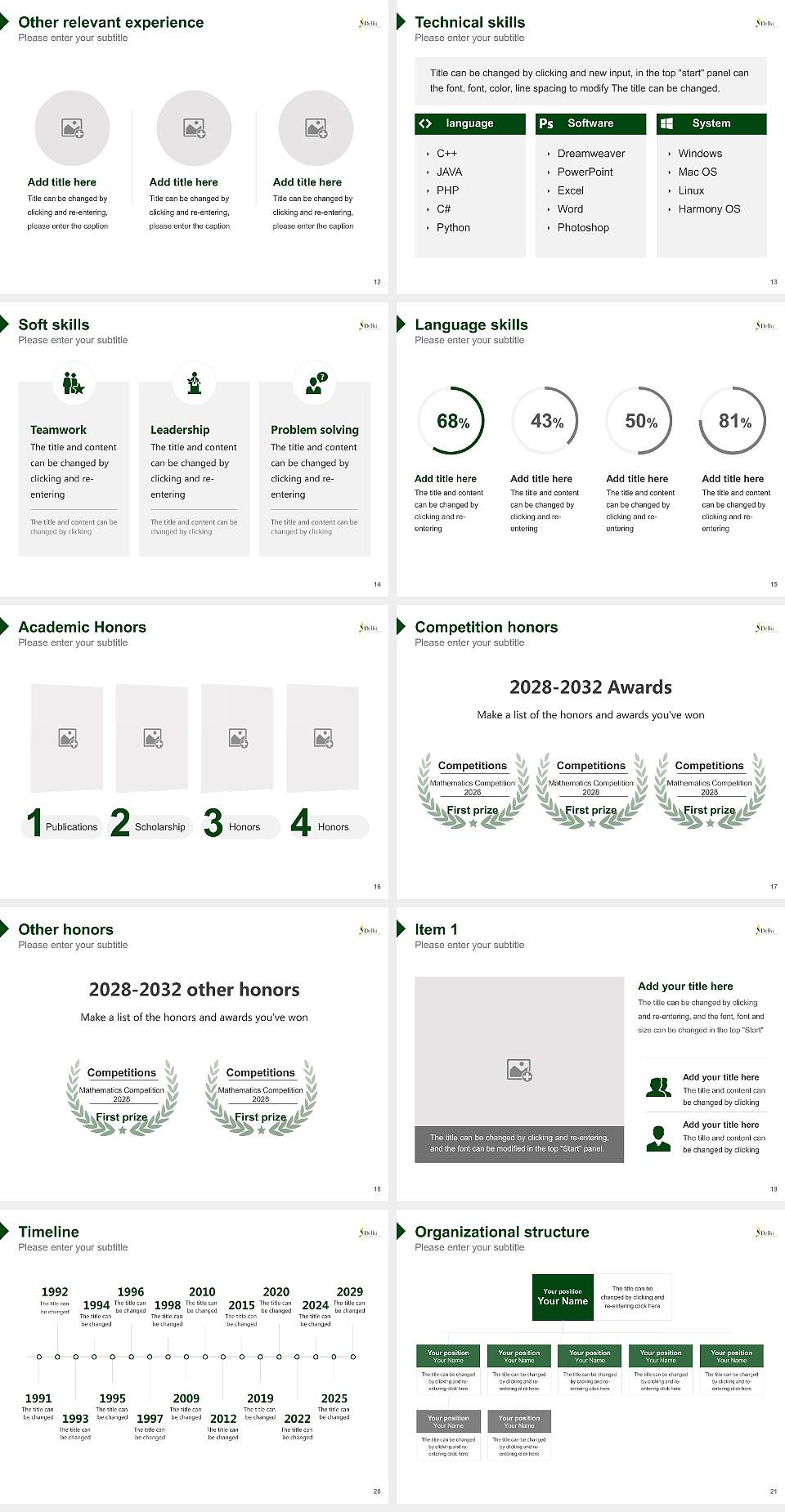 State University of New York at Delhi Resume PPT Template4:3 ratio PPT effect preview image3