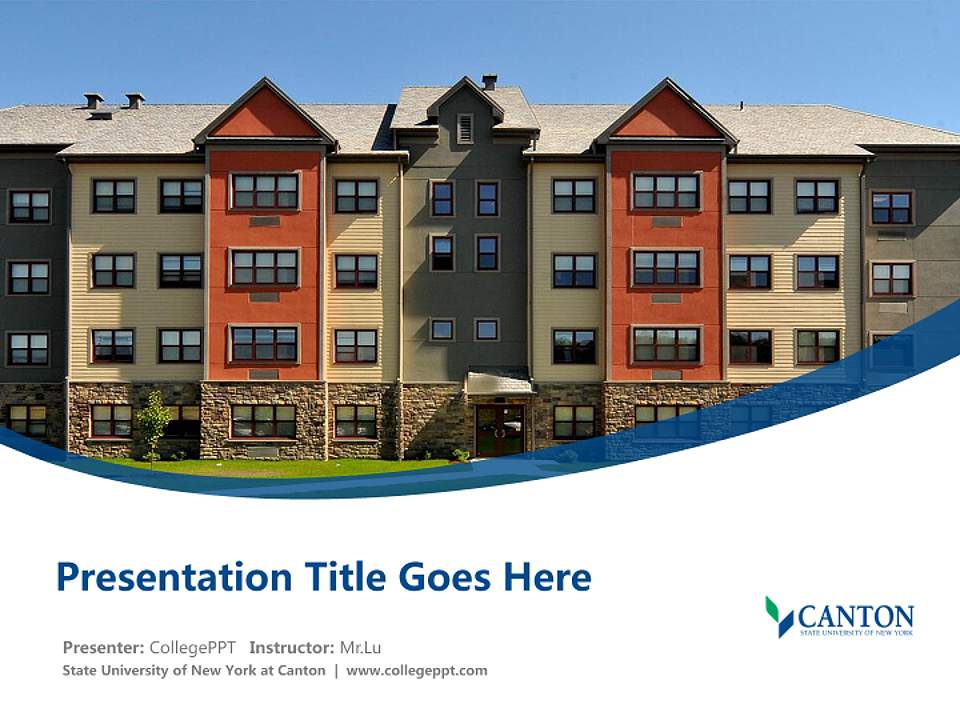 State University of New York at Canton Course/Courseware Creation PPT Template4:3 ratio PPT effect preview image5