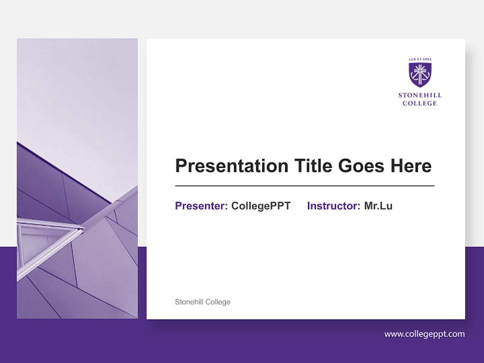 Stonehill College General Purpose PPT Template4:3 ratio PPT effect preview image6