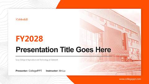 Suny College of Agriculture and Technology at Cobleskill Academic Presentation/Research Findings Report PPT Template