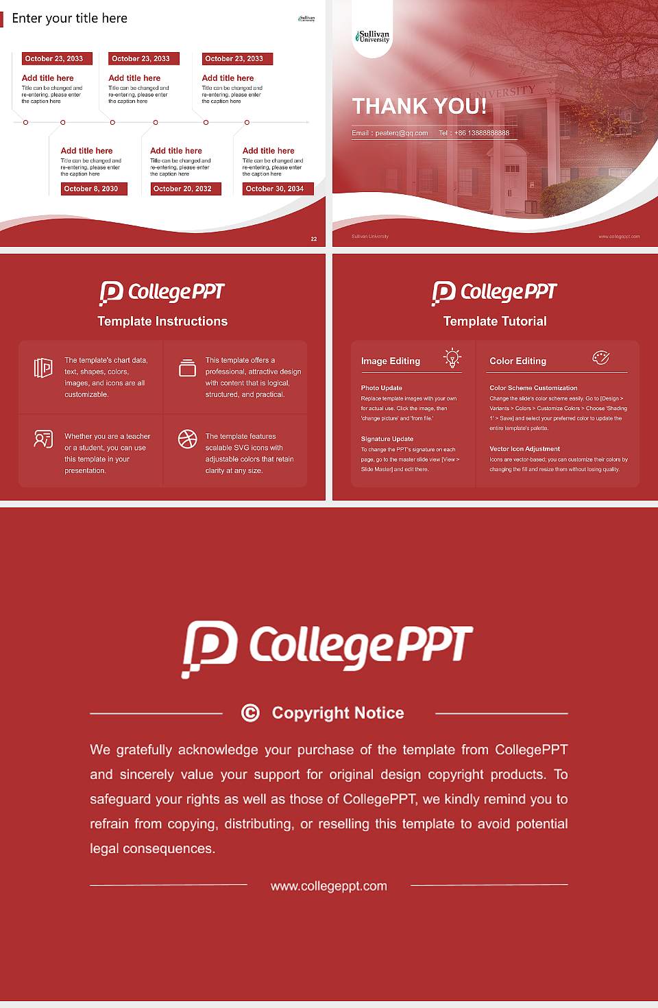 Sullivan University Lecture Sharing and Networking Event PPT Template4:3 ratio PPT effect preview image4