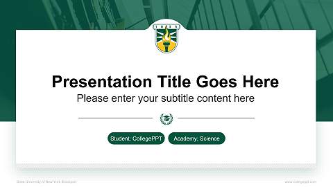 State University of New York Brockport National Scholarship Defense PPT Template
