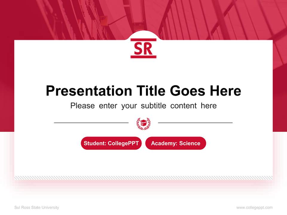 Sul Ross State University National Scholarship Defense PPT Template4:3 ratio PPT effect preview image4