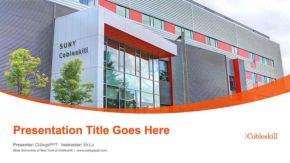 State University of New York at Cobleskill Course/Courseware Creation PPT Template16:9 ratio PPT effect preview image