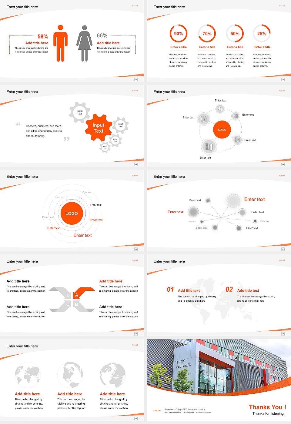 State University of New York at Cobleskill Course/Courseware Creation PPT Template16:9 ratio PPT effect preview image4