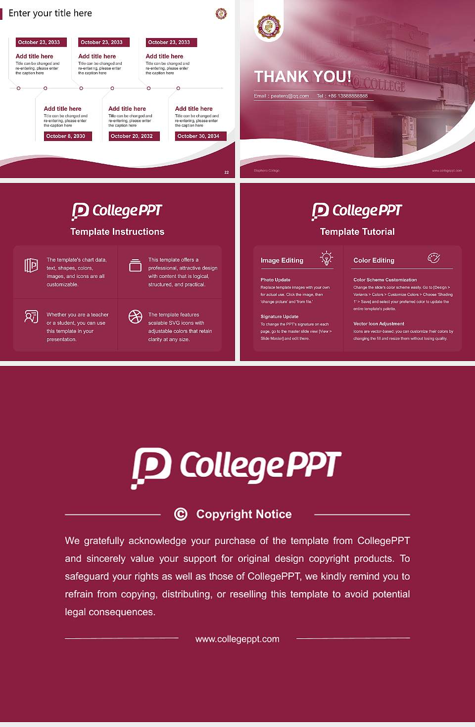 Stephens College Lecture Sharing and Networking Event PPT Template4:3 ratio PPT effect preview image4