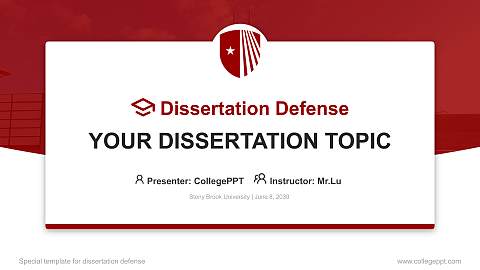 Stony Brook University Graduation Thesis Defense PPT Template