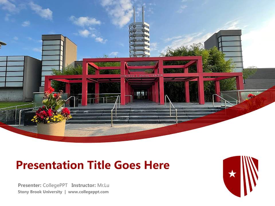 Stony Brook University Course/Courseware Creation PPT Template4:3 ratio PPT effect preview image5