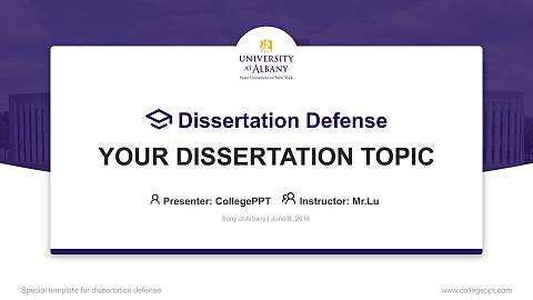 Suny at Albany Graduation Thesis Defense PPT Template