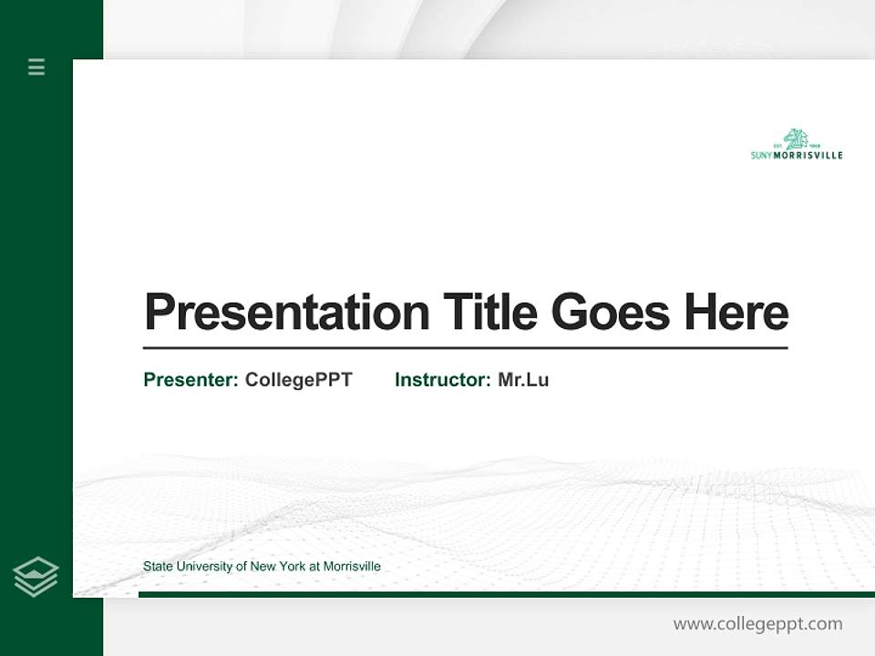 State University of New York at Morrisville Thesis Proposal/Graduation Defense PPT Template4:3 ratio PPT effect preview image5