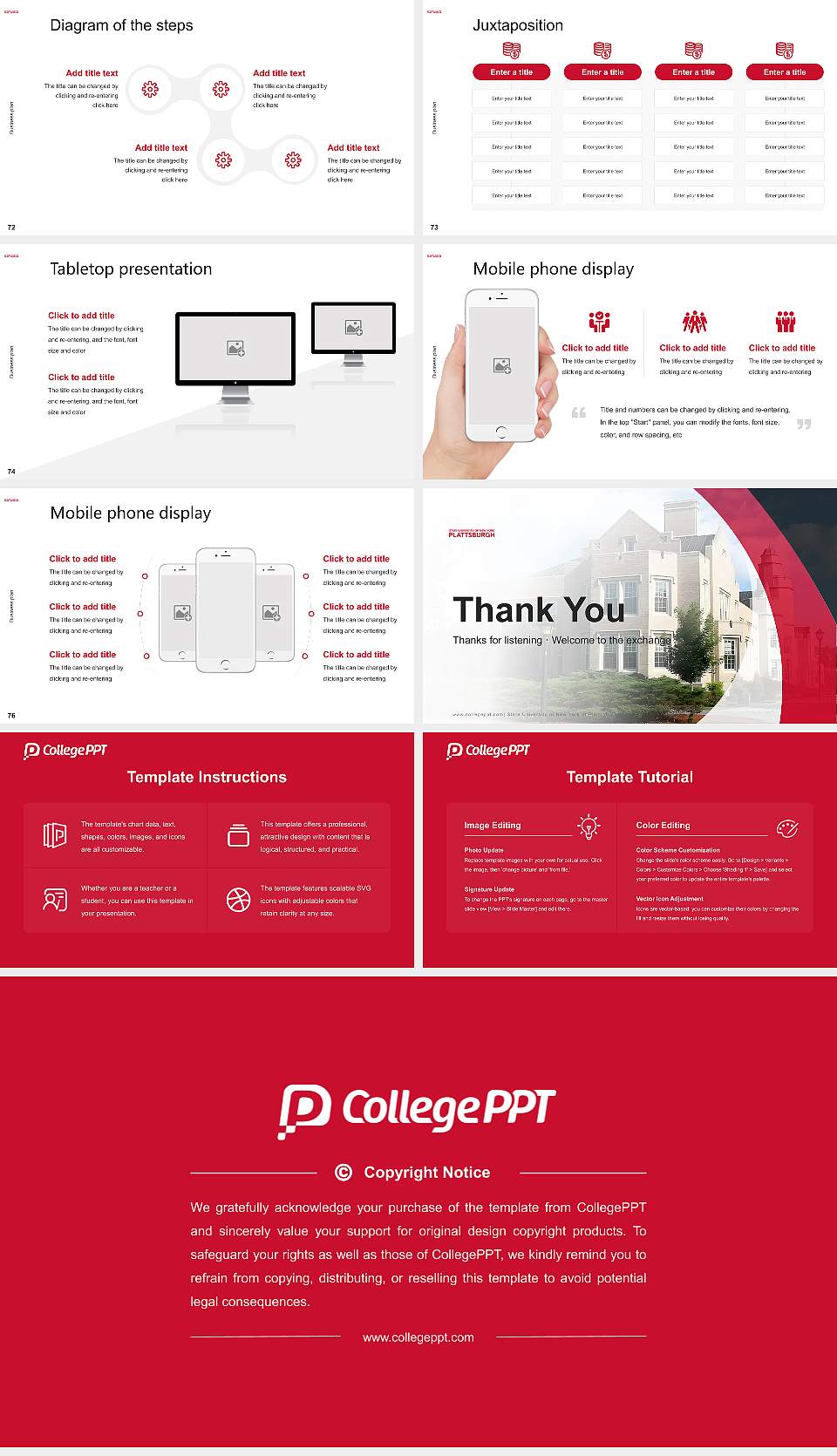 State University of New York at Plattsburgh Competition/Entrepreneurship Contest PPT Template16:9 ratio PPT effect preview image9