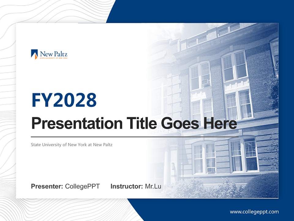 State University of New York at New Paltz Academic Presentation/Research Findings Report PPT Template4:3 ratio PPT effect preview image5