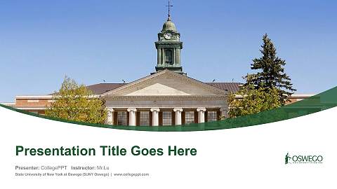 State University of New York at Oswego (SUNY Oswego) Course/Courseware Creation PPT Template