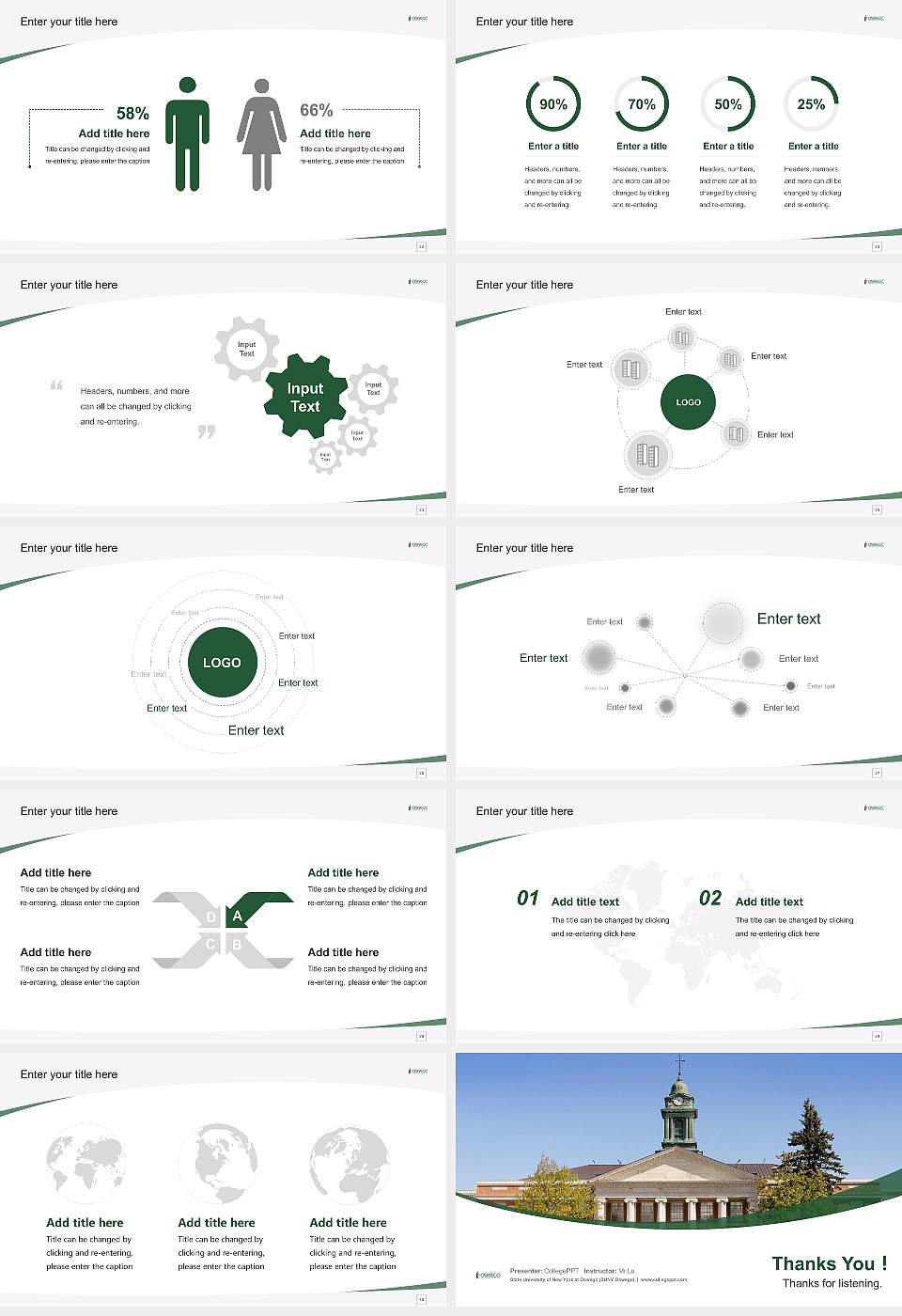 State University of New York at Oswego (SUNY Oswego) Course/Courseware Creation PPT Template16:9 ratio PPT effect preview image4