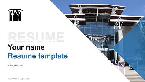 Stockton University Resume PPT Template