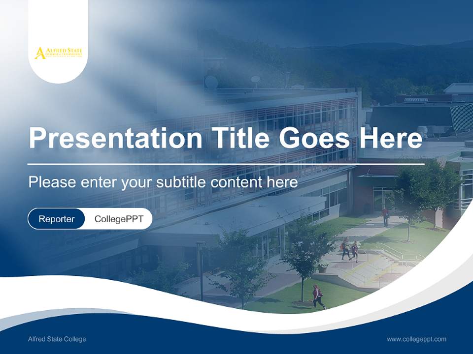 Alfred State College Lecture Sharing and Networking Event PPT Template4:3 ratio PPT effect preview image4