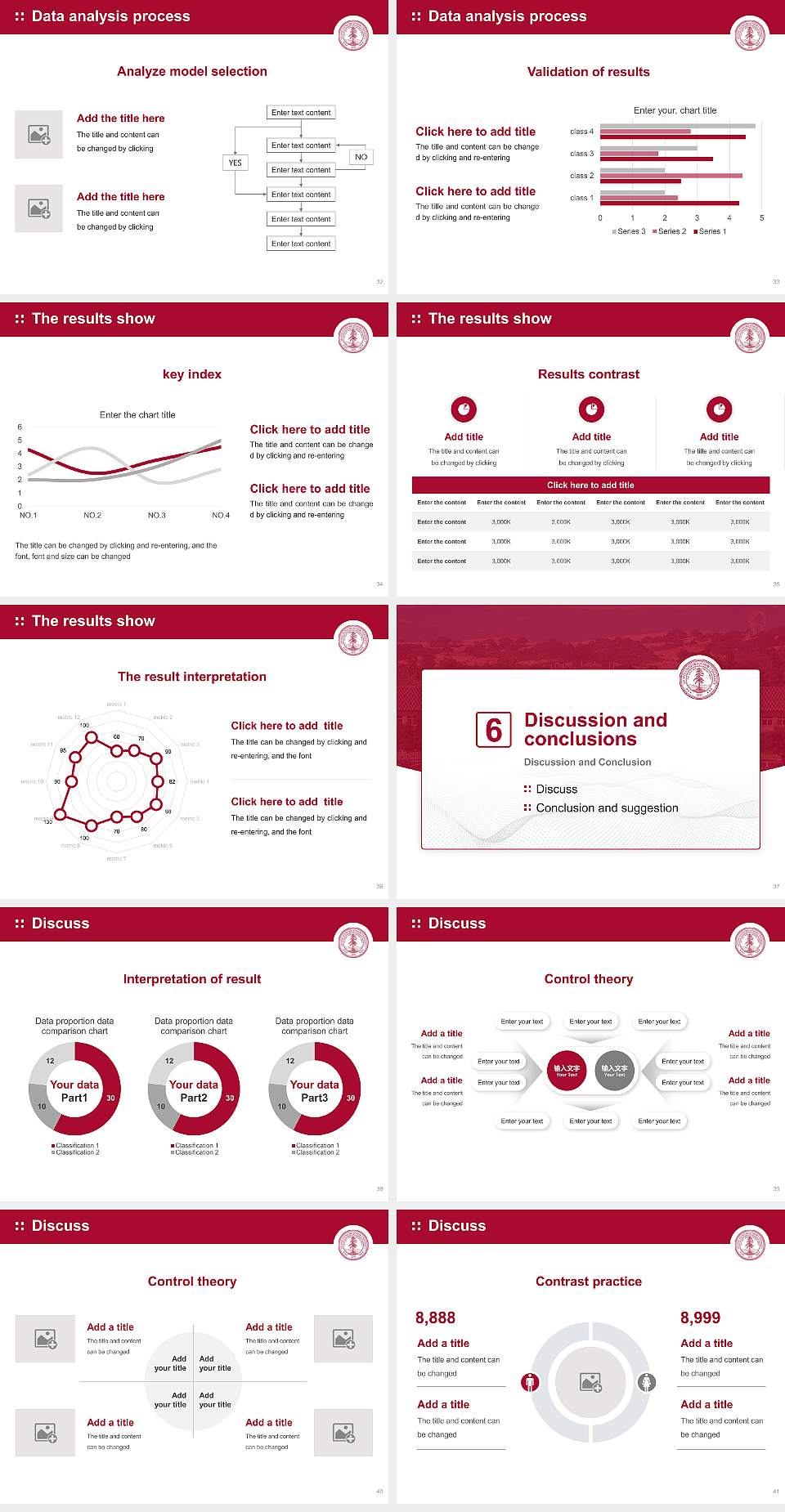 Stanford University Graduation Thesis Defense PPT Template4:3 ratio PPT effect preview image5
