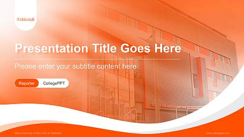 State University of New York at Cobleskill Lecture Sharing and Networking Event PPT Template