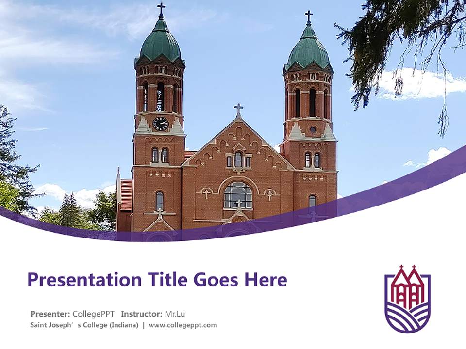 Saint Joseph’s College (Indiana) Course/Courseware Creation PPT Template4:3 ratio PPT effect preview image5