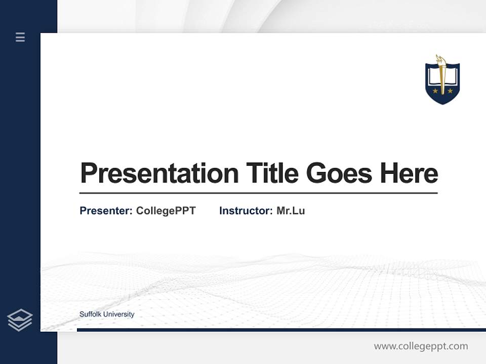 Suffolk University Thesis Proposal/Graduation Defense PPT Template4:3 ratio PPT effect preview image5