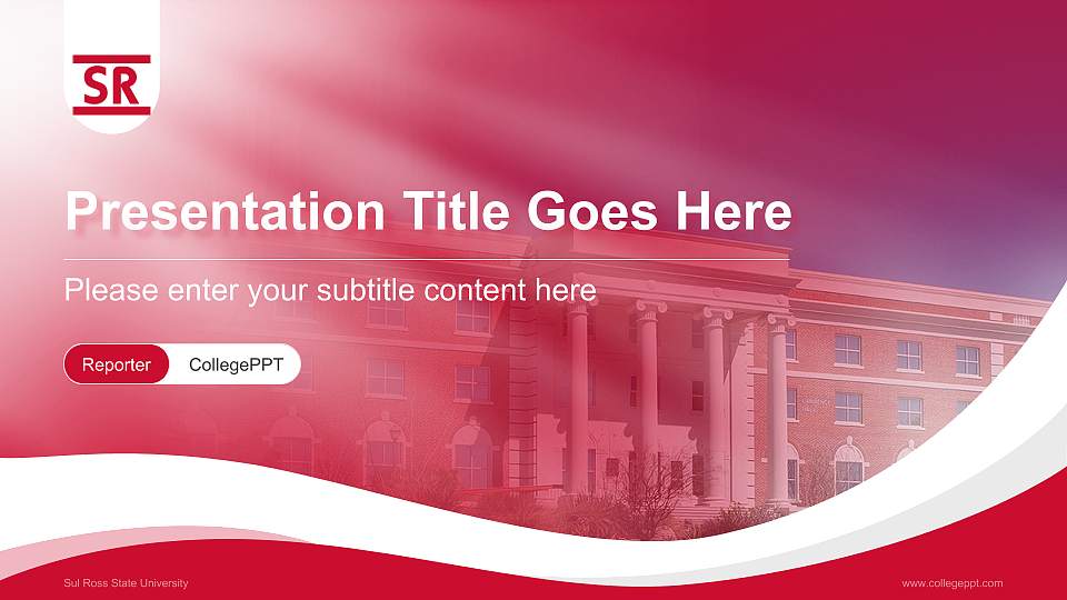 Sul Ross State University Lecture Sharing and Networking Event PPT Template16:9 ratio PPT effect preview image