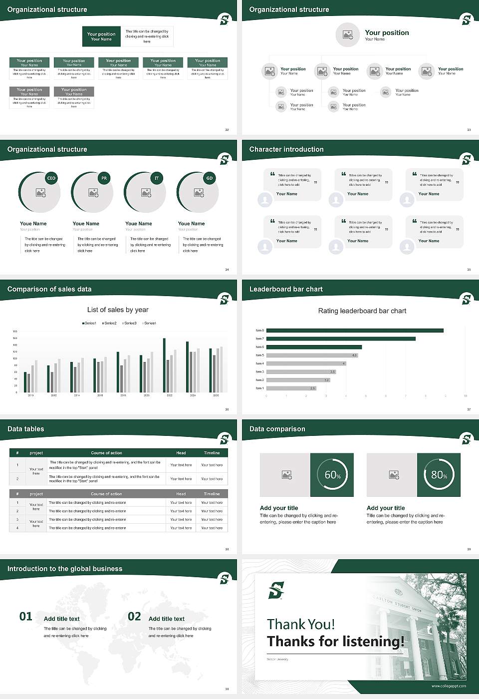 Stetson University Academic Presentation/Research Findings Report PPT Template16:9 ratio PPT effect preview image4