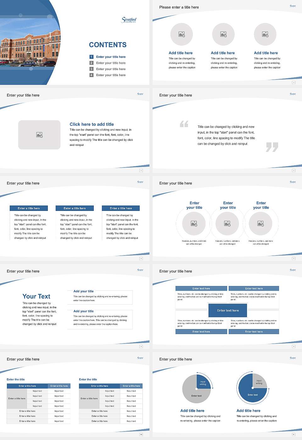Stratford University Course/Courseware Creation PPT Template16:9 ratio PPT effect preview image2