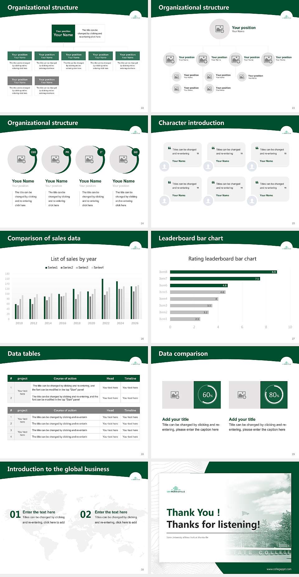 State University of New York at Morrisville Academic Presentation/Research Findings Report PPT Template4:3 ratio PPT effect preview image4