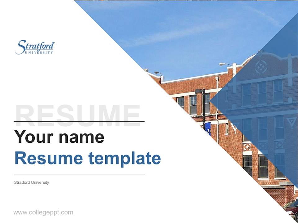 Stratford University Resume PPT Template4:3 ratio PPT effect preview image5