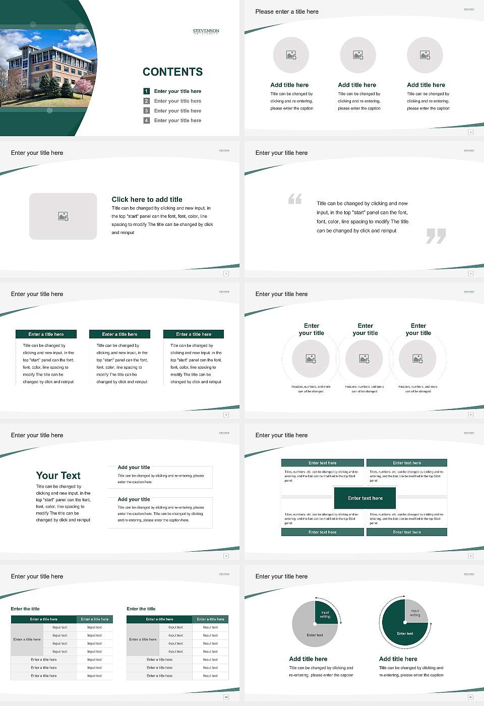 Stevenson University Course/Courseware Creation PPT Template16:9 ratio PPT effect preview image2
