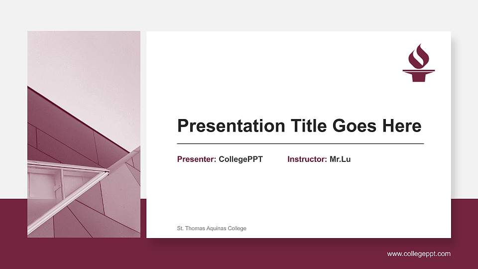St. Thomas Aquinas College General Purpose PPT Template16:9 ratio PPT effect preview image