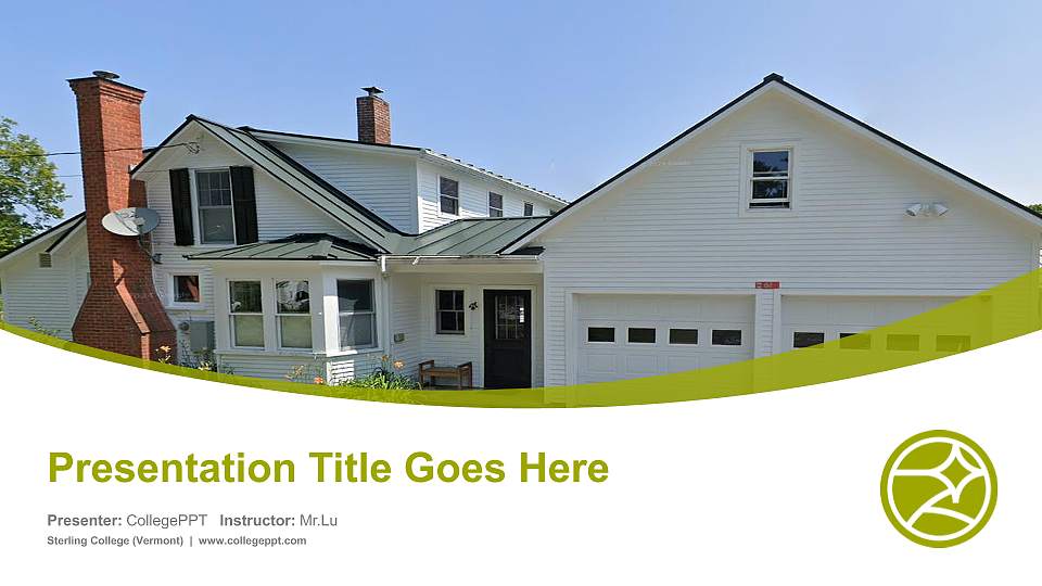 Sterling College (Vermont) Course/Courseware Creation PPT Template16:9 ratio PPT effect preview image