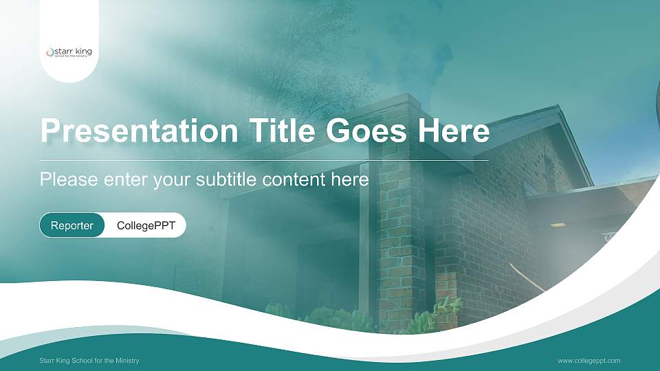 Starr King School for the Ministry Lecture Sharing and Networking Event PPT Template16:9 ratio PPT effect preview image