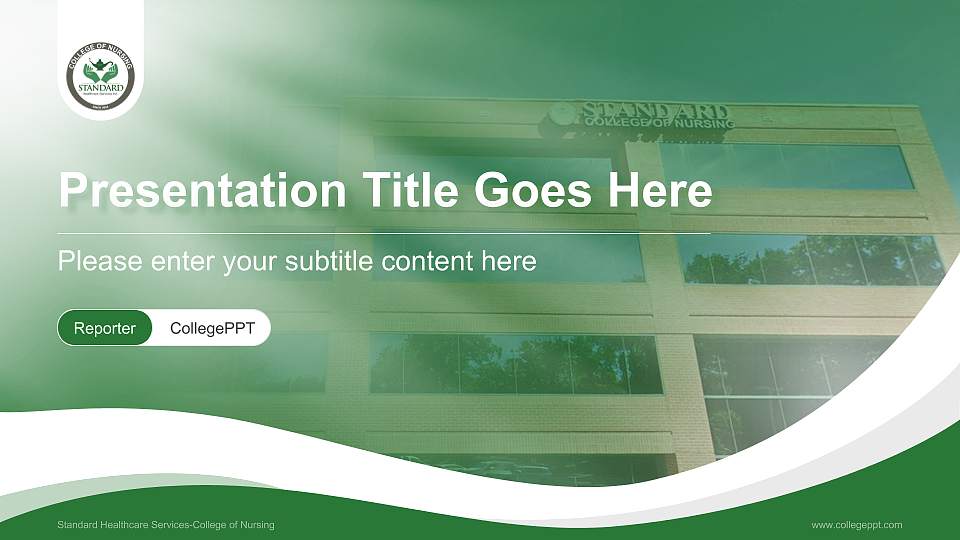 Standard Healthcare Services-College of Nursing Lecture Sharing and Networking Event PPT Template16:9 ratio PPT effect preview image