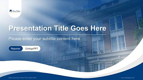 State University of New York at New Paltz Lecture Sharing and Networking Event PPT Template