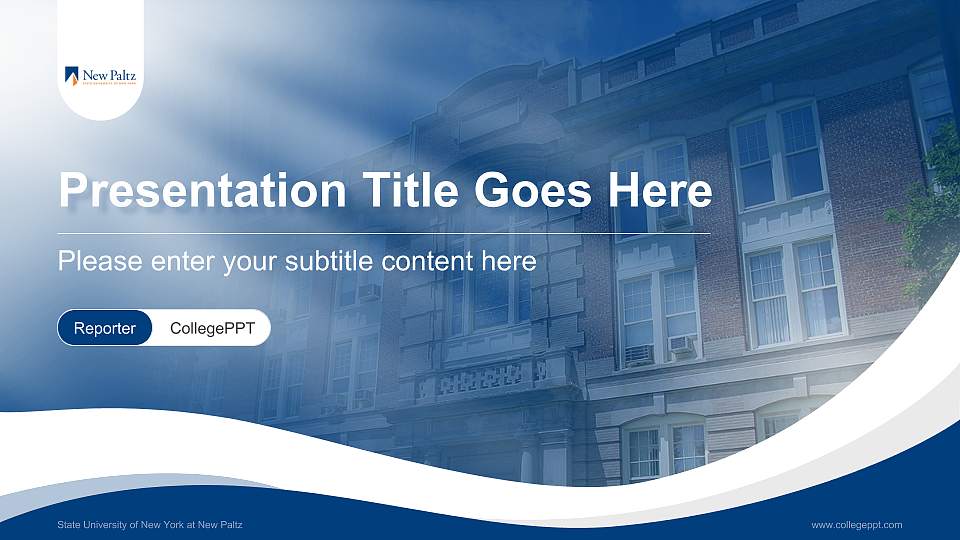 State University of New York at New Paltz Lecture Sharing and Networking Event PPT Template16:9 ratio PPT effect preview image