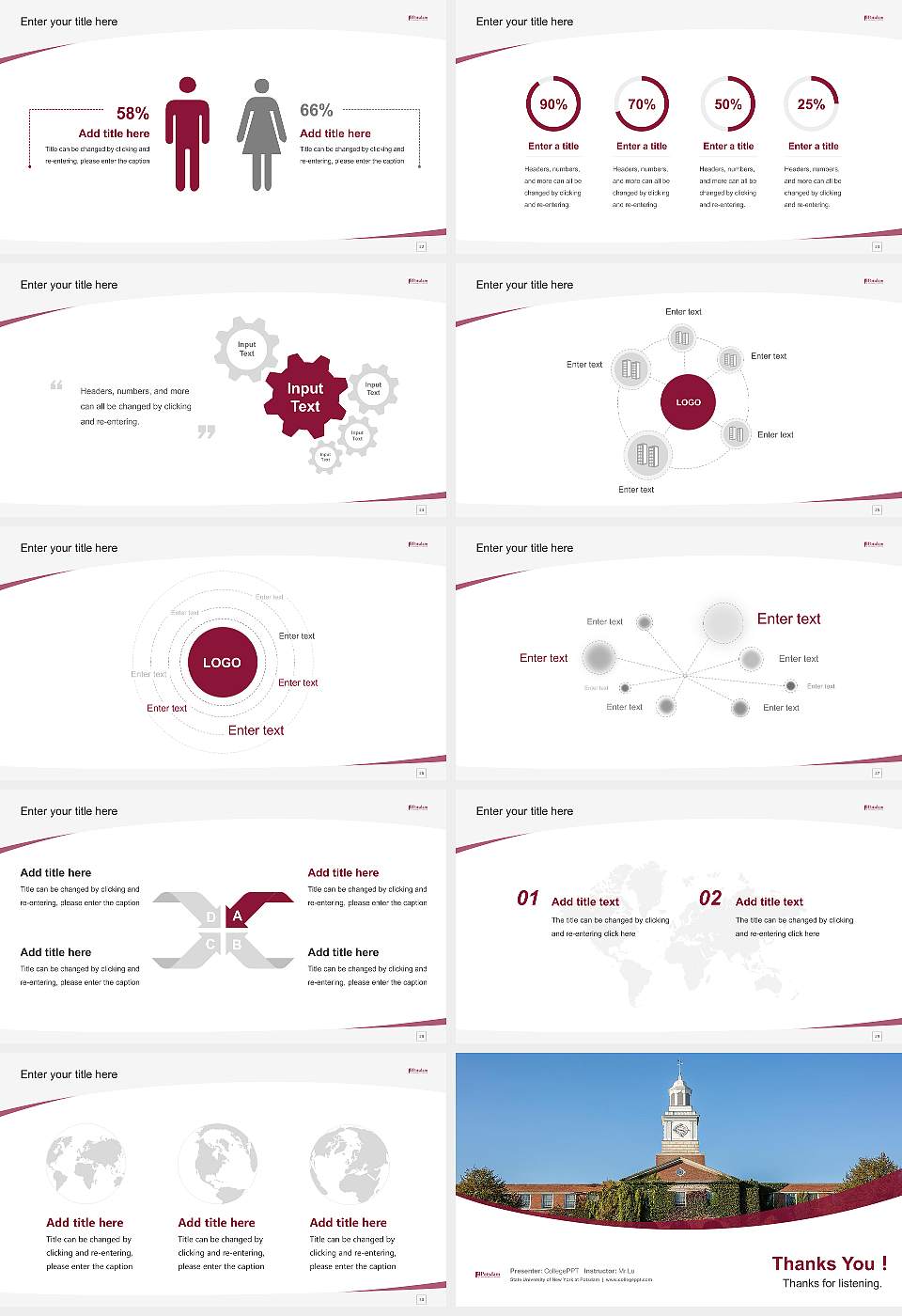 State University of New York at Potsdam Course/Courseware Creation PPT Template16:9 ratio PPT effect preview image4