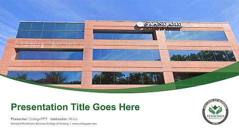 Standard Healthcare Services-College of Nursing Course/Courseware Creation PPT Template