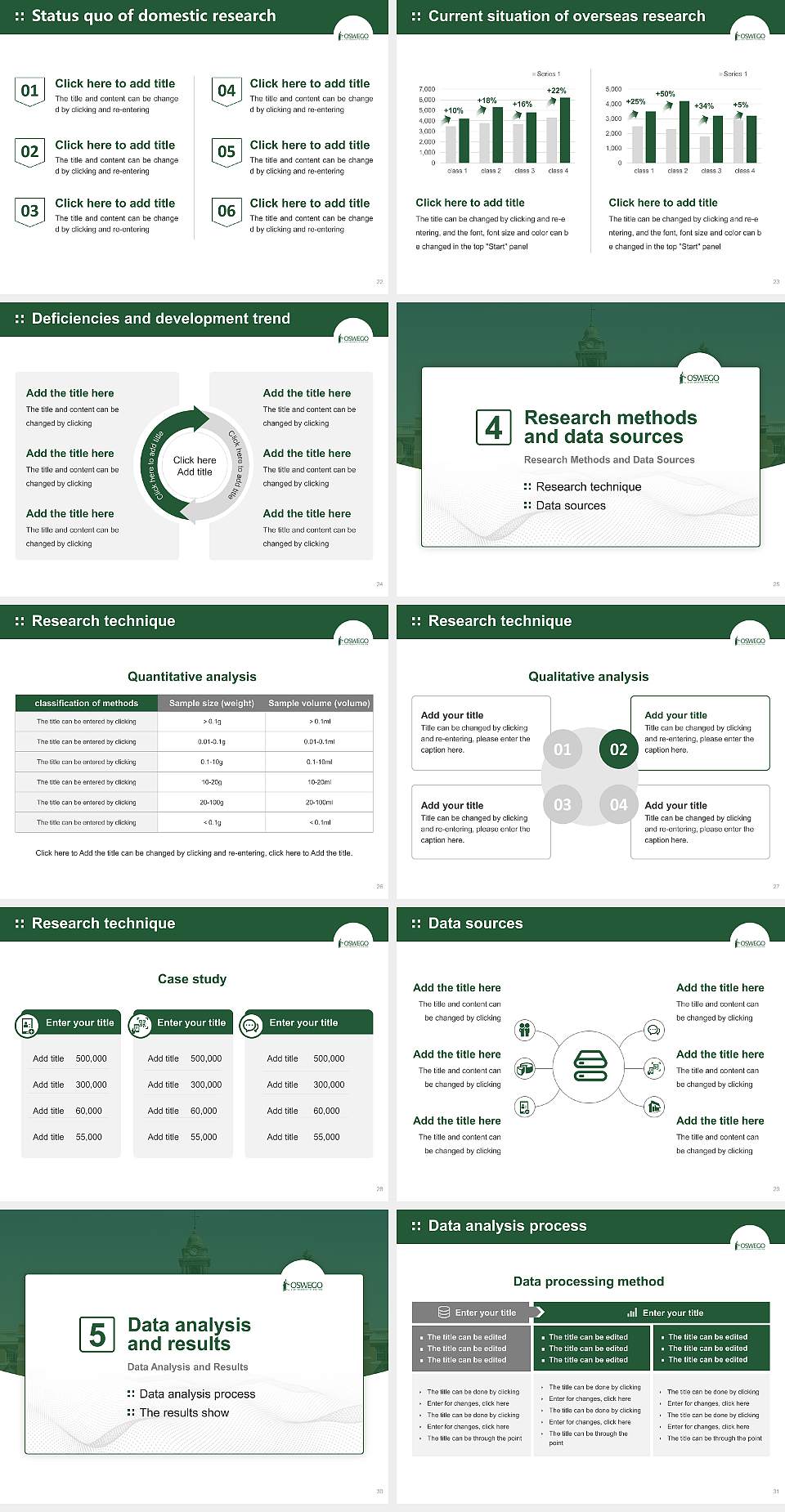 State University of New York at Oswego (SUNY Oswego) Graduation Thesis Defense PPT Template4:3 ratio PPT effect preview image4