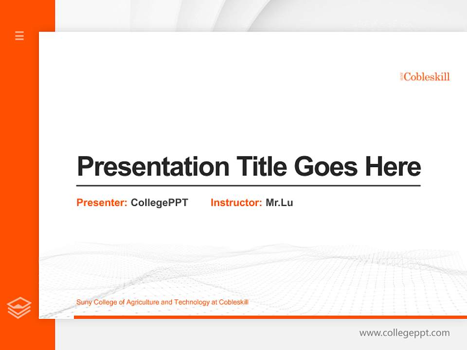 Suny College of Agriculture and Technology at Cobleskill Thesis Proposal/Graduation Defense PPT Template4:3 ratio PPT effect preview image5