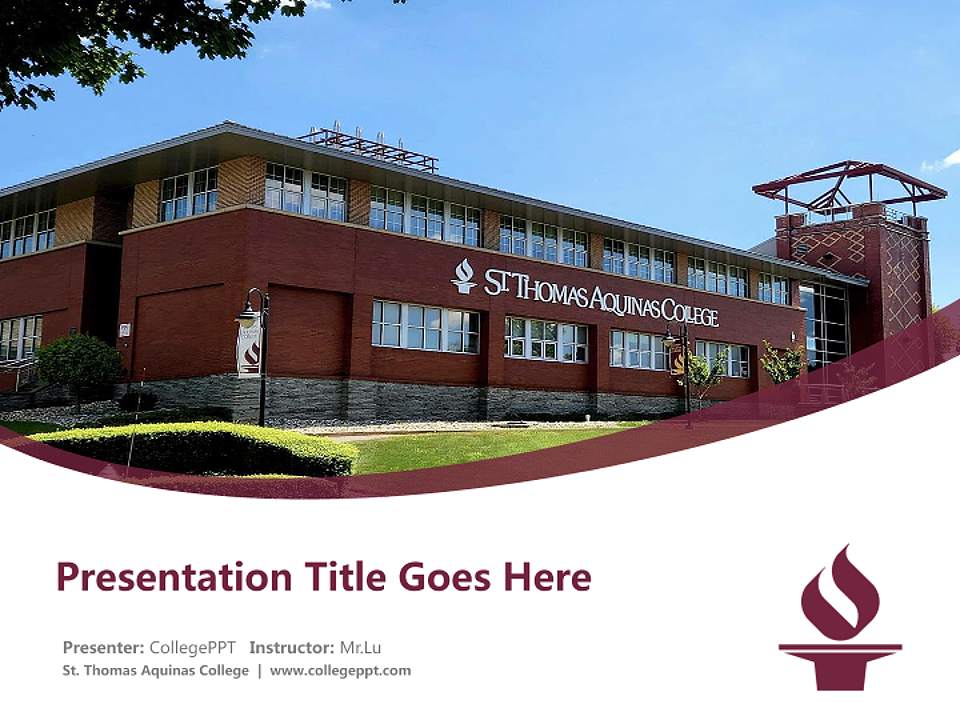 St. Thomas Aquinas College Course/Courseware Creation PPT Template4:3 ratio PPT effect preview image5