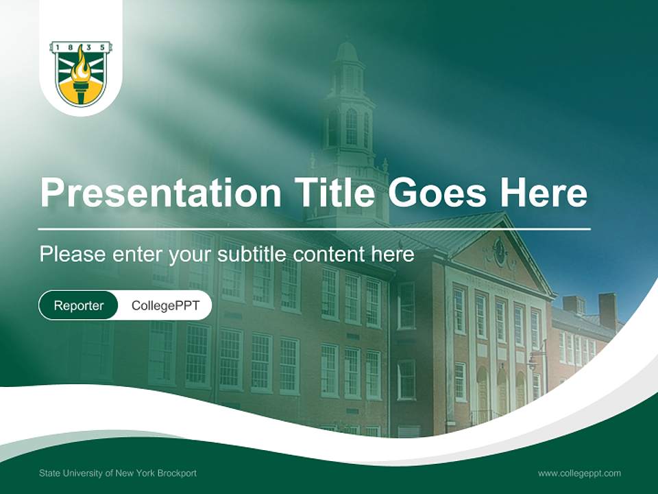 State University of New York Brockport Lecture Sharing and Networking Event PPT Template4:3 ratio PPT effect preview image4