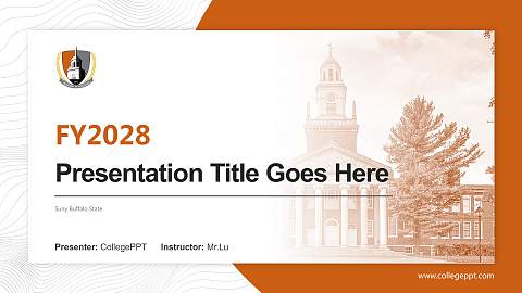 Suny Buffalo State Academic Presentation/Research Findings Report PPT Template