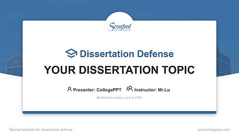 Stratford University Graduation Thesis Defense PPT Template