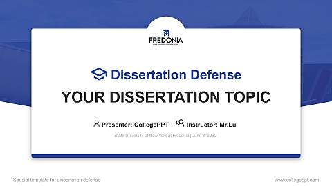 State University of New York at Fredonia Graduation Thesis Defense PPT Template