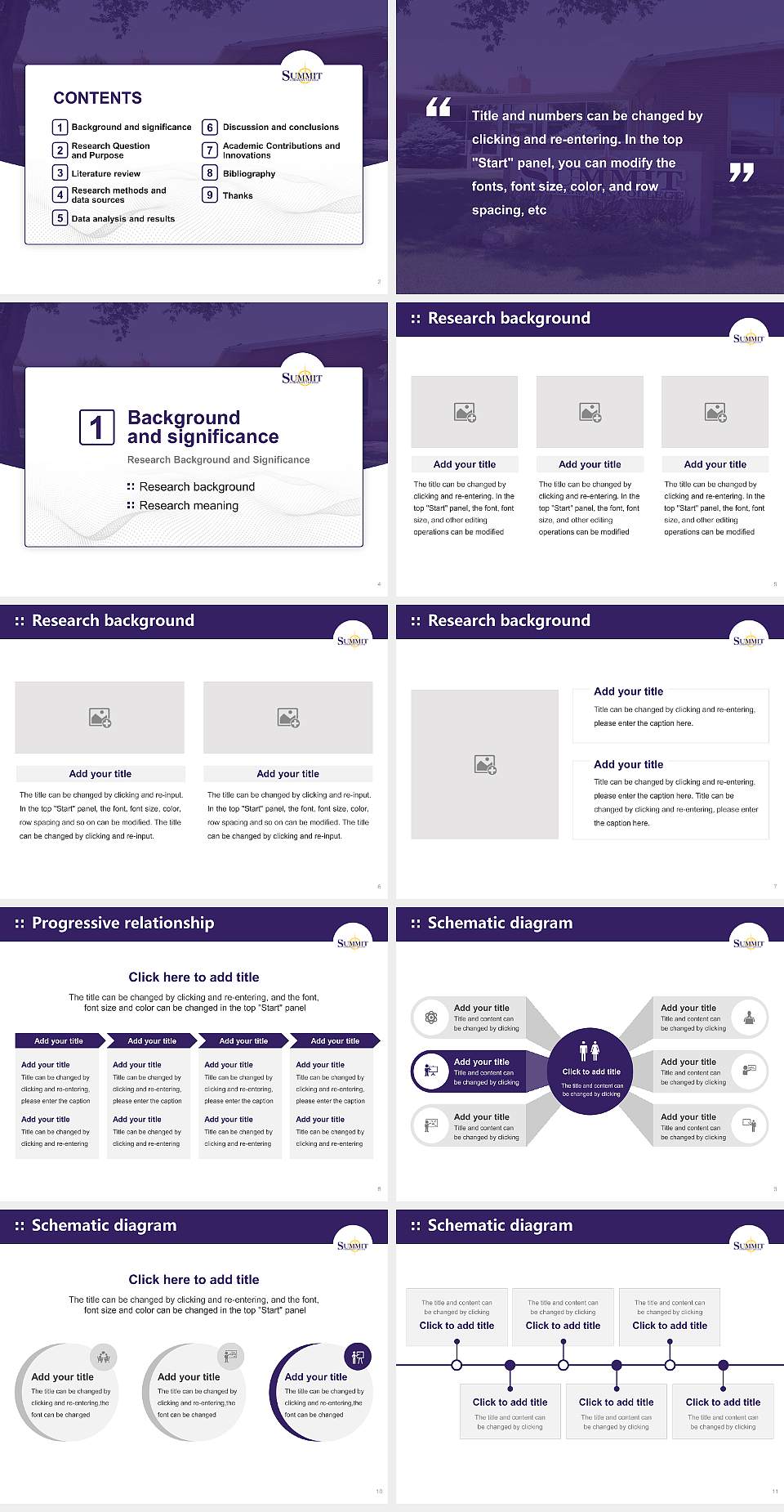 Summit Christian College Graduation Thesis Defense PPT Template4:3 ratio PPT effect preview image2