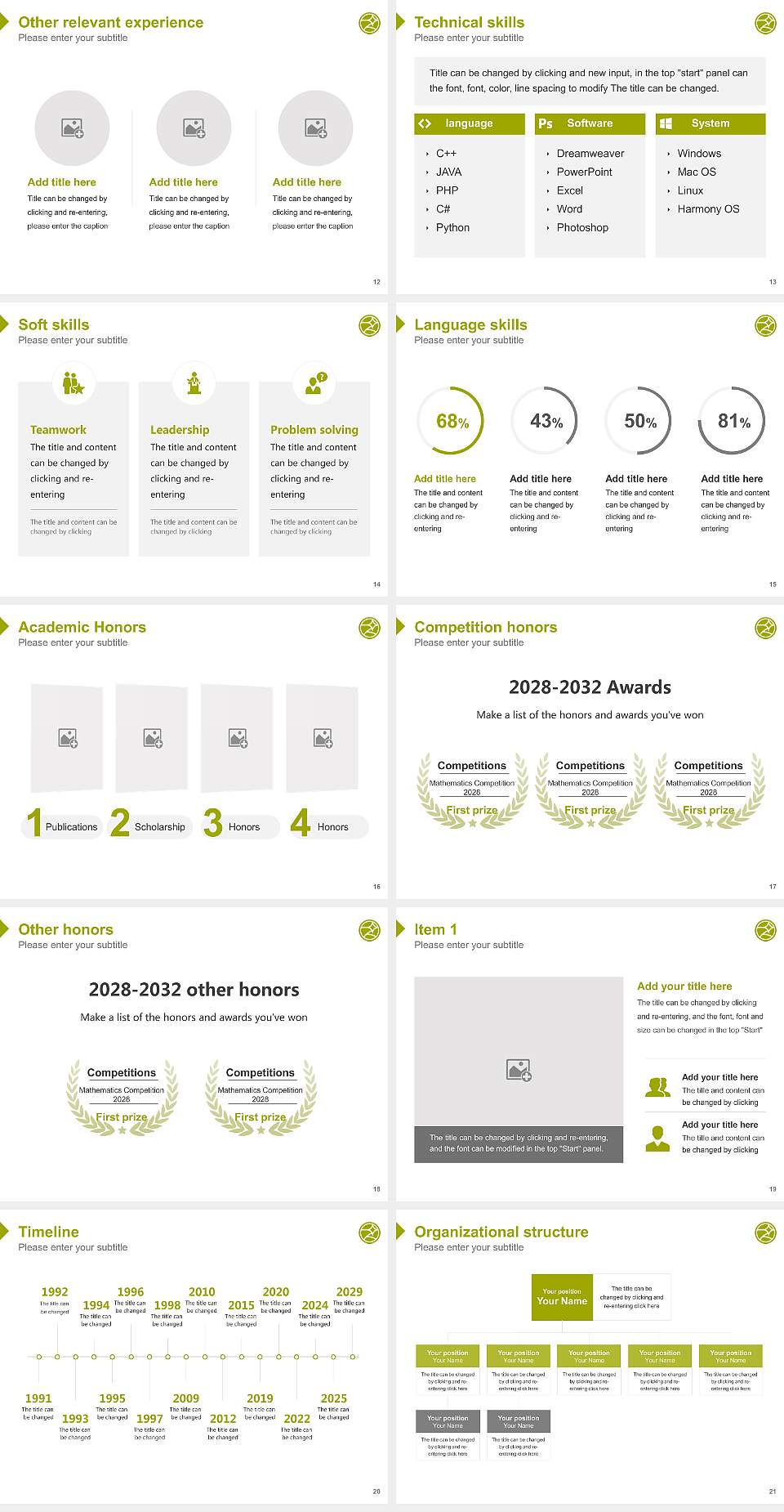Sterling College (Vermont) Resume PPT Template4:3 ratio PPT effect preview image3
