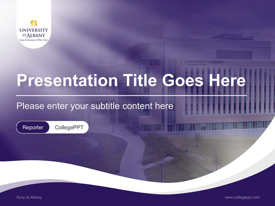 Suny at Albany Lecture Sharing and Networking Event PPT Template4:3 ratio PPT effect preview image4